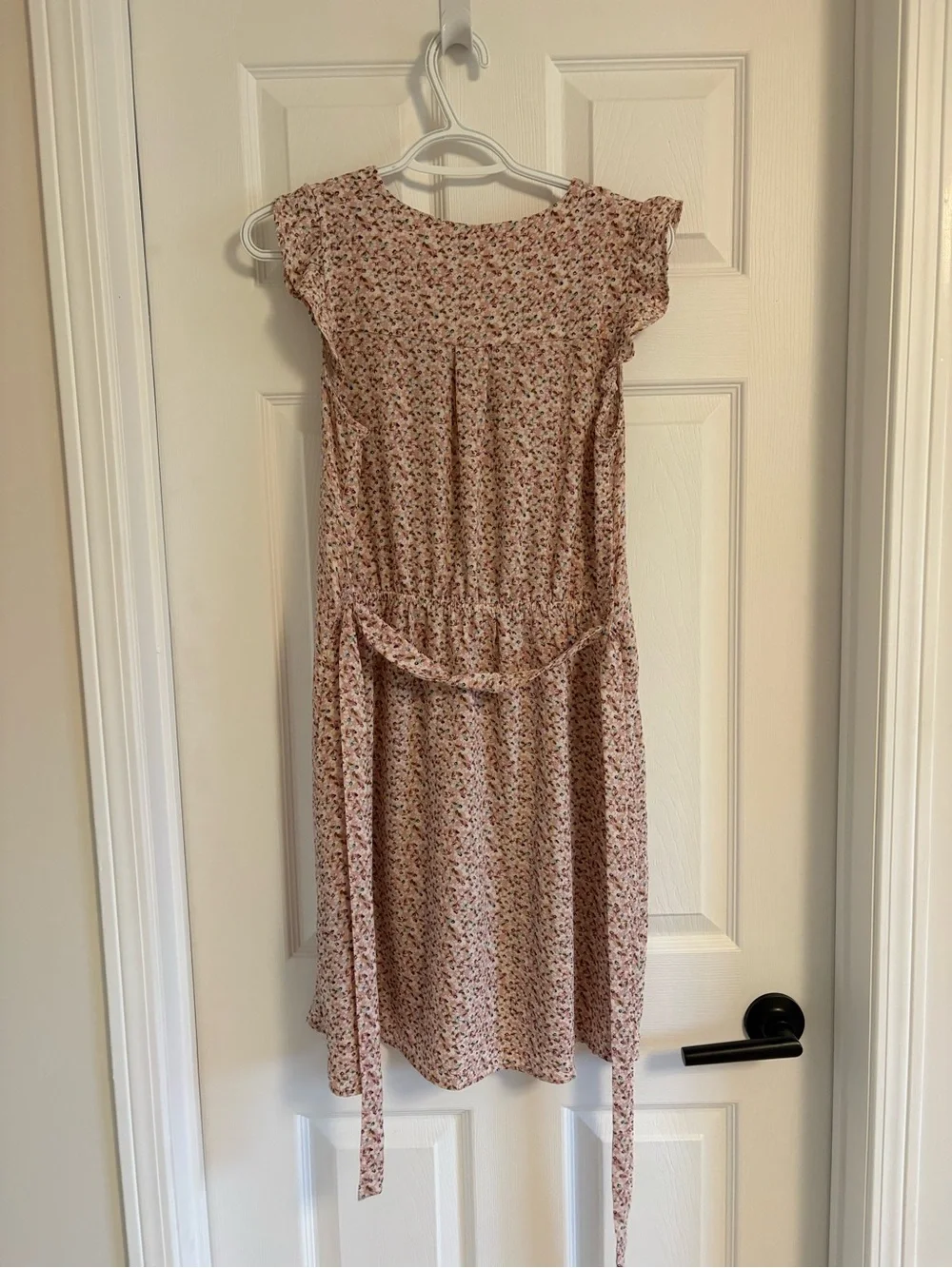 Thread & Supply Monteau Rose-Tan Floral Button Midi Dress - Picture 4 of 6